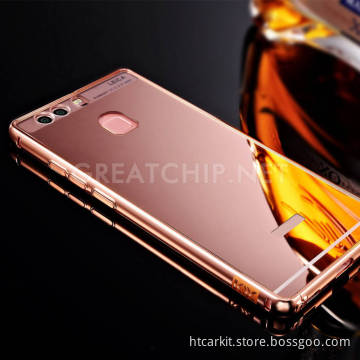 2016 Hot selling luxury for huawei p9 mirror case,metal mirror case for huawei p9